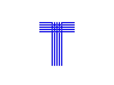 T - 36daysoftype 36daysoftype blue handmade type knit logo logotype minimal t type type design typography woven