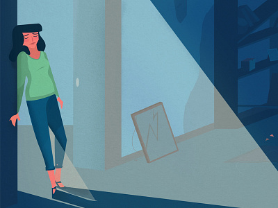 Disaster concept design disaster door illustration lean styleframe