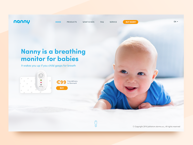 Example of Nanny — home page 🍼👶🏼