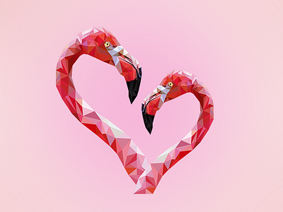 Flamingo Fever fever flamingo geometric illustration low poly pink