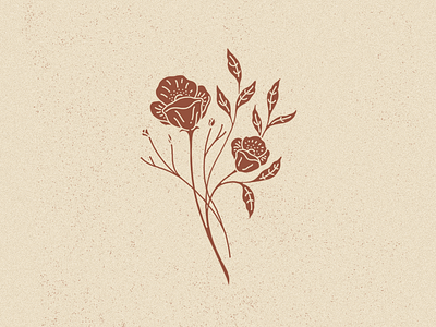 Wildflowers flowers illustration leafs minimal vintage wildflowers