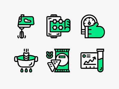 Making Chips chips cooking food frying iconography icons making mixer steps