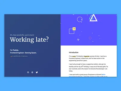 Shot #2900532 colorful dynamic geometric personal portfolio website