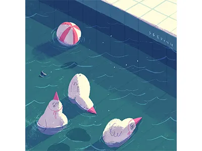 POOL. character illustration ssebong