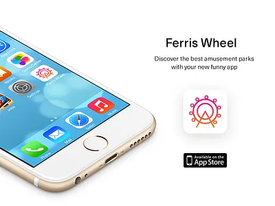 Icon app - Daily UI #05 005 app app store daily ui ferris wheel gradient icon iphone 6 pink