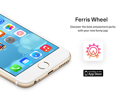 Icon app - Daily UI #05 005 app app store daily ui ferris wheel gradient icon iphone 6 pink