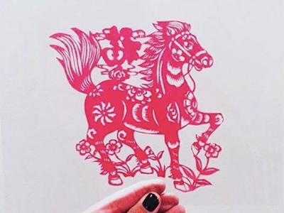 Chinese cutting - Horse chinese cutting cut handmade horse manual paper cutting