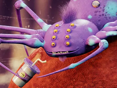 Spider Milk art blender cartoon character cycles lucas souza