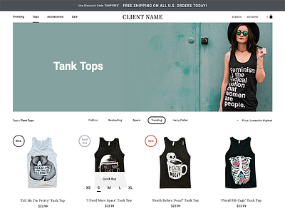 Collection Page Redesign best seller collection filter new quick buy sale sold out sort tags trending