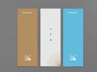 Swan Publishing House Bookmark bookmark brand branding identity logo logo design publishing swan