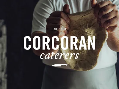 Catering Co. logo concept branding catering chef food italics knife logo texture type