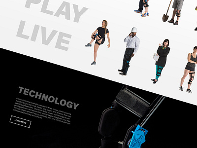 Models & Tech athletics knee braces photography ui ux web design wordpress