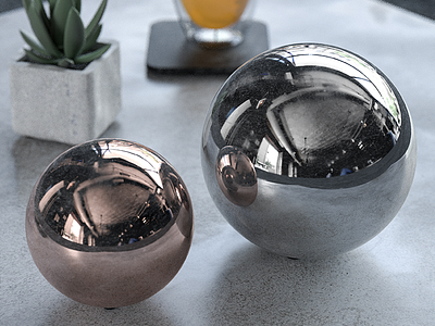 Realistic Textures c4d chrome cinema 4d hdri photorealism render spheres