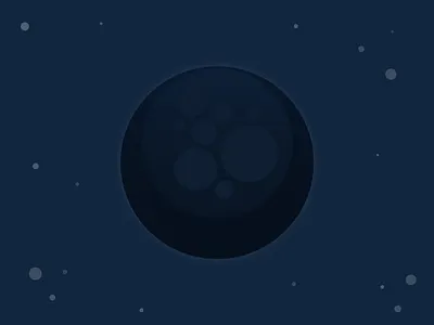 New Moon Esbat black deep blue illustration moon new moon night semiflat sketch stars