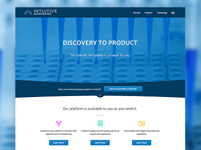 Intuitive Biosciences science web website website design