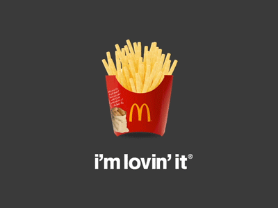 Ba Da Ba Ba Bah 2d after effects animation bounce design fast food food fries gif loop mcdonalds motion