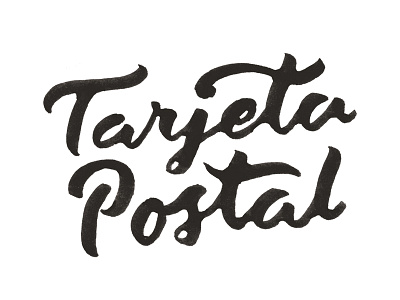 Tarjeta Postal lettering painted