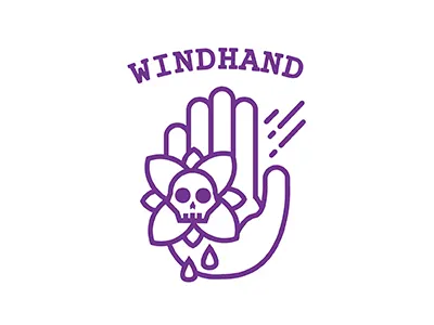 Windhand icon band doom flower goth hand heavy heavy metal icon logo metal skull windhand