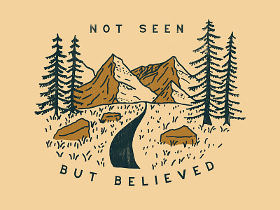 Not Seen, But Believed color illustration lettering type typography