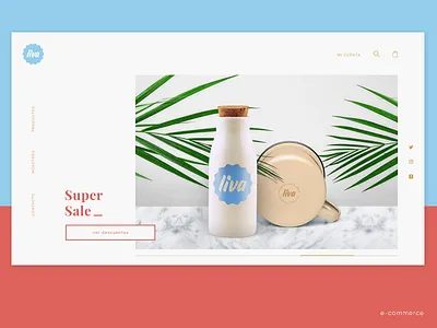 Liva adobe xd brand ecommerce home decor look and feel productos products shop simple ui ux web