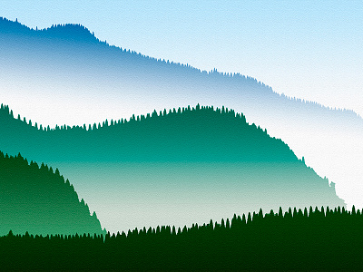 Mountains blue green landscape mountains paint sky