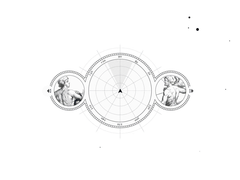 Radar - Day / night constellation navigation element radar ui