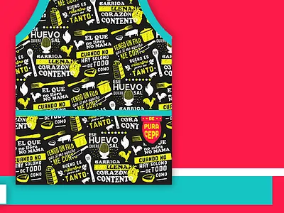 Apron Design apron colombia cook cooker coucine design eat food graphic design knife spoon
