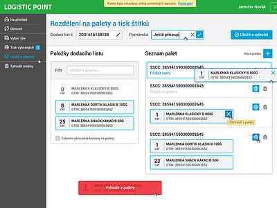 Logistic Software app blue gray green grey interface logistics tool transport ui ux web