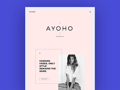 Ayoho fashion landing