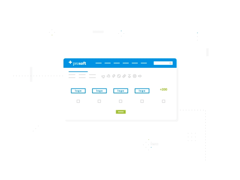 02 - Multi Channel Posting (Logos Removed) animation employment flat gif line simple software technology tool vector