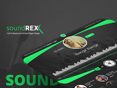 SoundRex - Free MP3 Player Design free free mp3 player free mp3 psd free psd