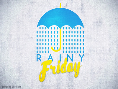 Capturing a rainy Friday feeling in one image blue drops friday rain umbrella yellow