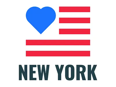 Love NY america flag icon logo mark new symbol usa york