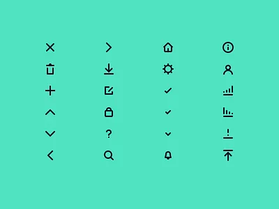 Custom UI Icons icons rounded strokes ui