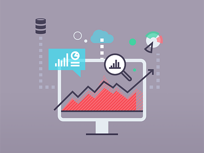 Business Analytics Graphic analytics business cloud data graphs icons vector