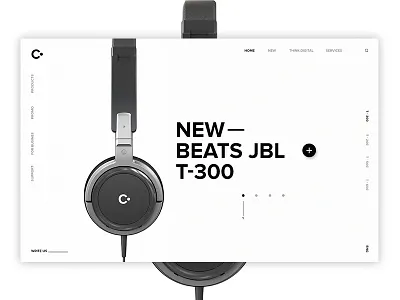 Jbl black clean ui ux web