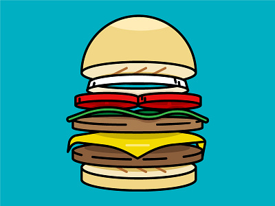 You are what you eat burger food illustration vector