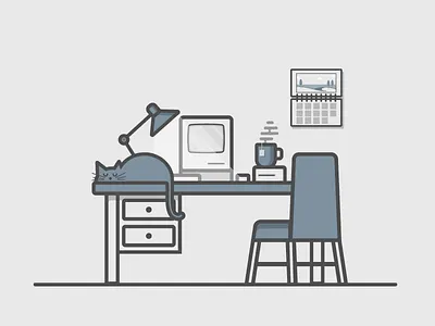 Workspace bobboz computer old scene scenerator vintage workspace