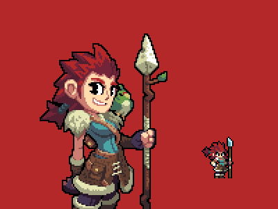 The Huntress animation design development game gaming gif illustration pixel pixel art