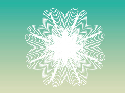 Green gradient adobe design flower gradient graphic illustrator lines shapes spine wip