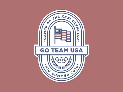 Olympic Badge badge flag olympics rio team usa
