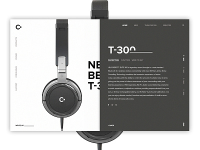 Jbl black clean ui ux web