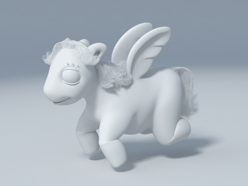 Pegasino - fly animation character cycle fly pegasino
