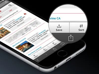 Sort Save Filter icons iphone listing menu realestate save sort ui ux xd