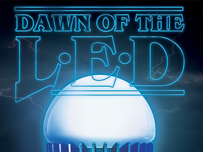 Dawn of the LED 80s color font horror illustration movie poster poster retro scary type typography