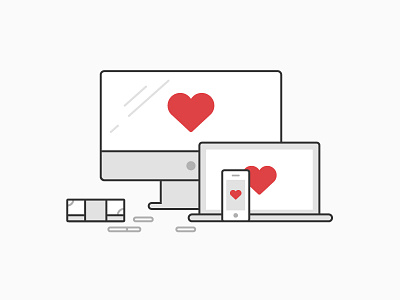 Client Love client computer digital illustration graphic design heart icon laptop line icons love money web design website