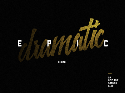 Epic Dramatic black font gold typography