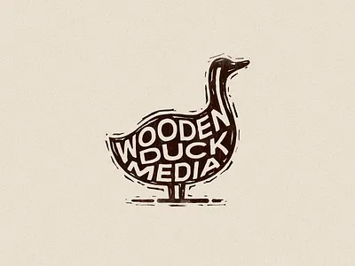 Wooden Duck Media Logo duck lettering logo wood wooden