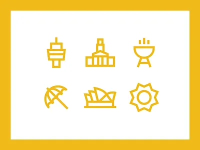 Citysets — Sydney brand bryn taylor cities citysets free icons freebie icon set side project sydney travel