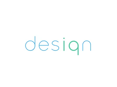 Desiqn - coloured version coloured logotype design agency iq logo minimalistic sans serif